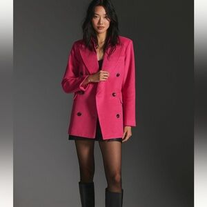 NWT Avec Les Filles Double-Breasted Wool Coat (Anthropologie)